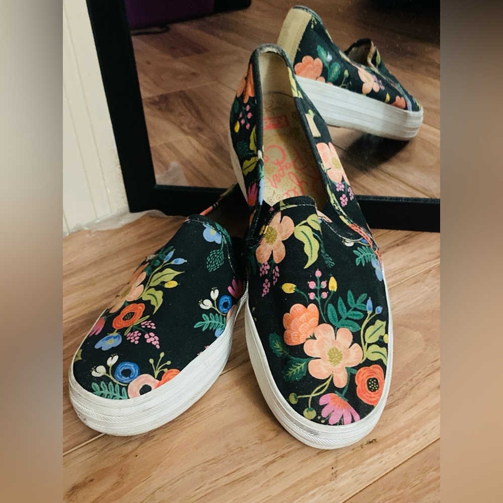 KEDS X Rifle Paper Co. Floral Slip-On Sneakers